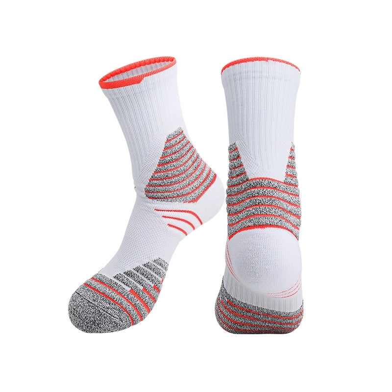 Elite Non-slip Basketball Stockings Practical Breathable Running Thickened Towel Bottom Mid-calf Socks Sweat-absorbent Sports Men And Women Socks