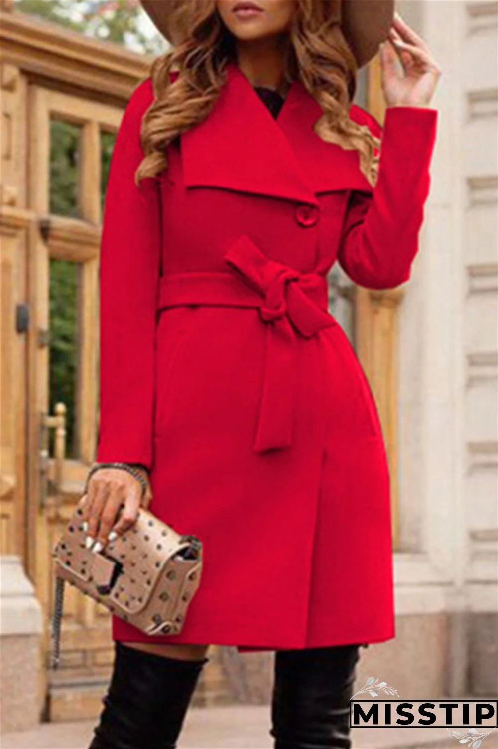 Black Casual Solid Patchwork Turndown Collar Outerwear