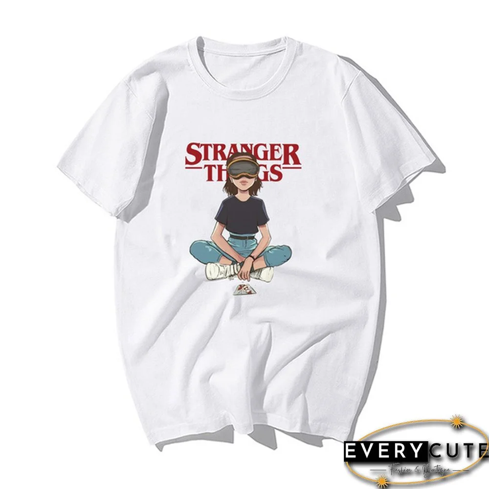 New Design Stranger Things T Shirt Women Tshirt Eleven Female Graphic Grunge T-Shirt Femme Tee Shirts Funny Clothing