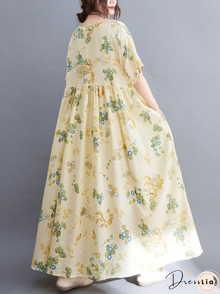 Women Plus Size Bohemian Loose Dress