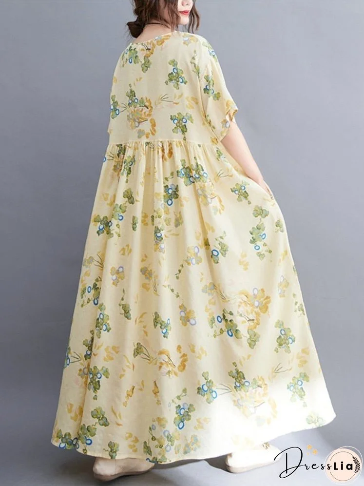 Women Plus Size Bohemian Loose Dress