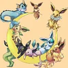 (Stamped/Counted) Evolution Form Of Pok&eacute;mon Eevee - 11CT Cross Stitch 50*50cm/19.69*19.69in