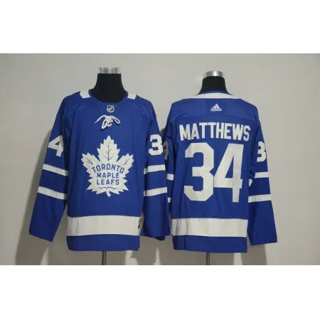 Men's Toronto Maple Leafs #34 Auston Matthews Blue  Stitched NHL Jersey