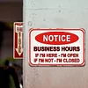 Notice Business Hours Open And Closed - Vintage Metal Signs(12*16Inch) - Warning