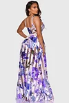 Strap Tube Floral Printed See Through Maxi Dresses