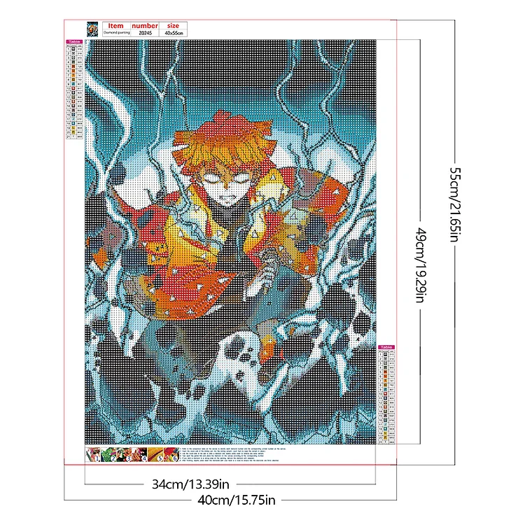 5D Diamond Painting Anime Girl Warrior Heroes Kit Cross Stitch