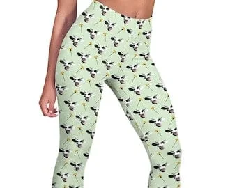 pornhint Pornhint Cute Cow Leggings - Cow Pattern Capri Leggings - Cow Printed Loungewear For Women - Cow Leggings For Girls - Perfect Gift for Cow Lovers