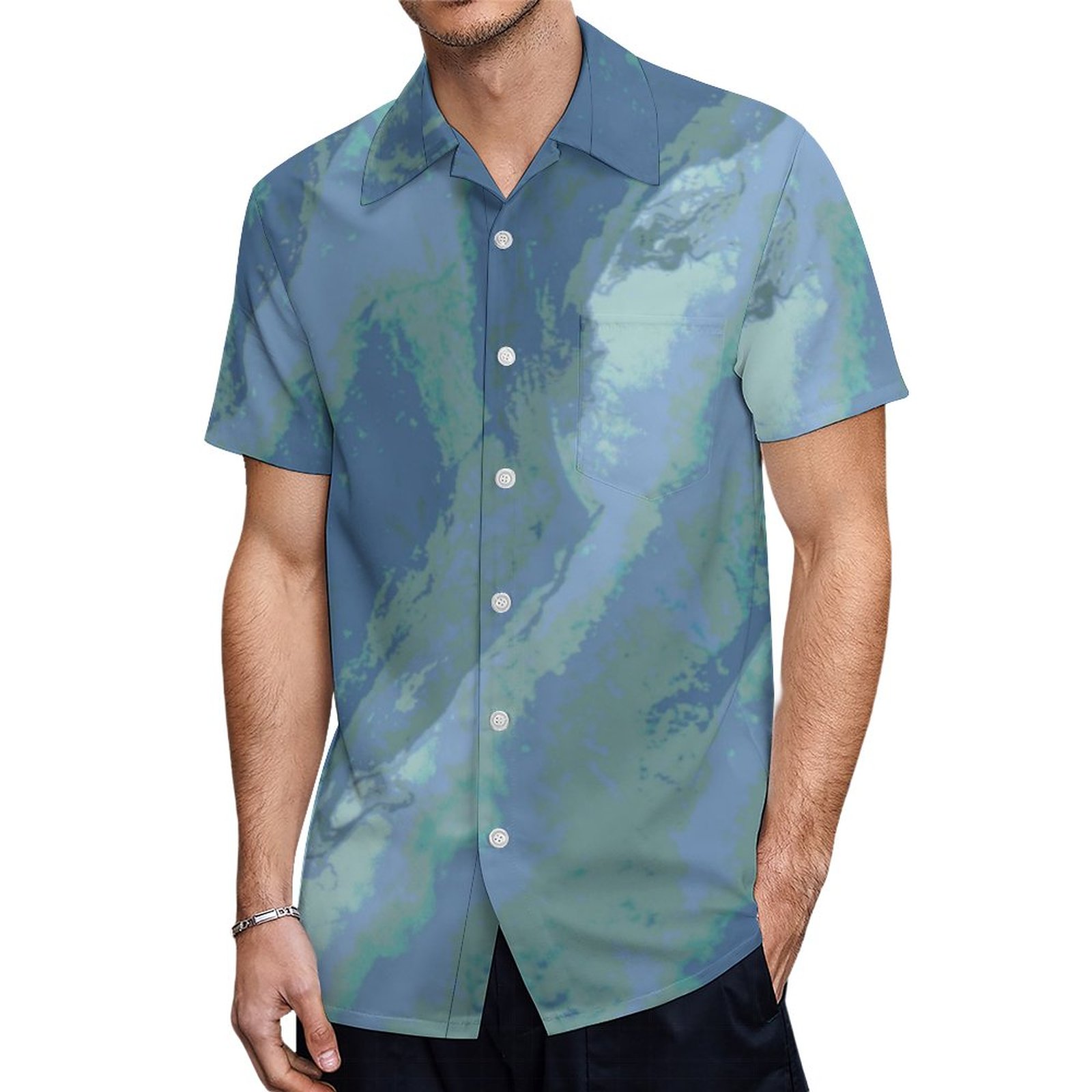Gray Blue Write On The Edge Patterned Hawaiian Shirt Mens Button Down Plus Size Tropical Hawaii Beach Shirts