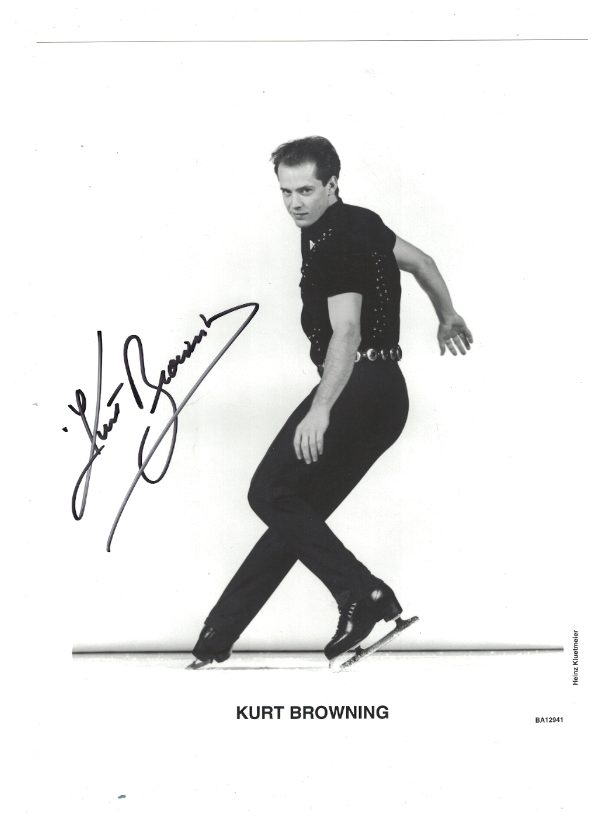 Kurt Browning Canada Olympic Figure Skating Signed 8x10 Photo Poster painting W/Our COA