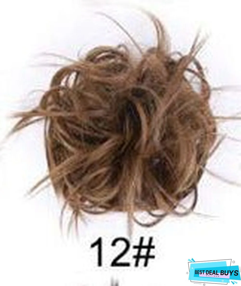 Rubber Band Chemical Fiber Wig Ring Chicken Tail Hair Ring Fluffy Curly Hair Ring