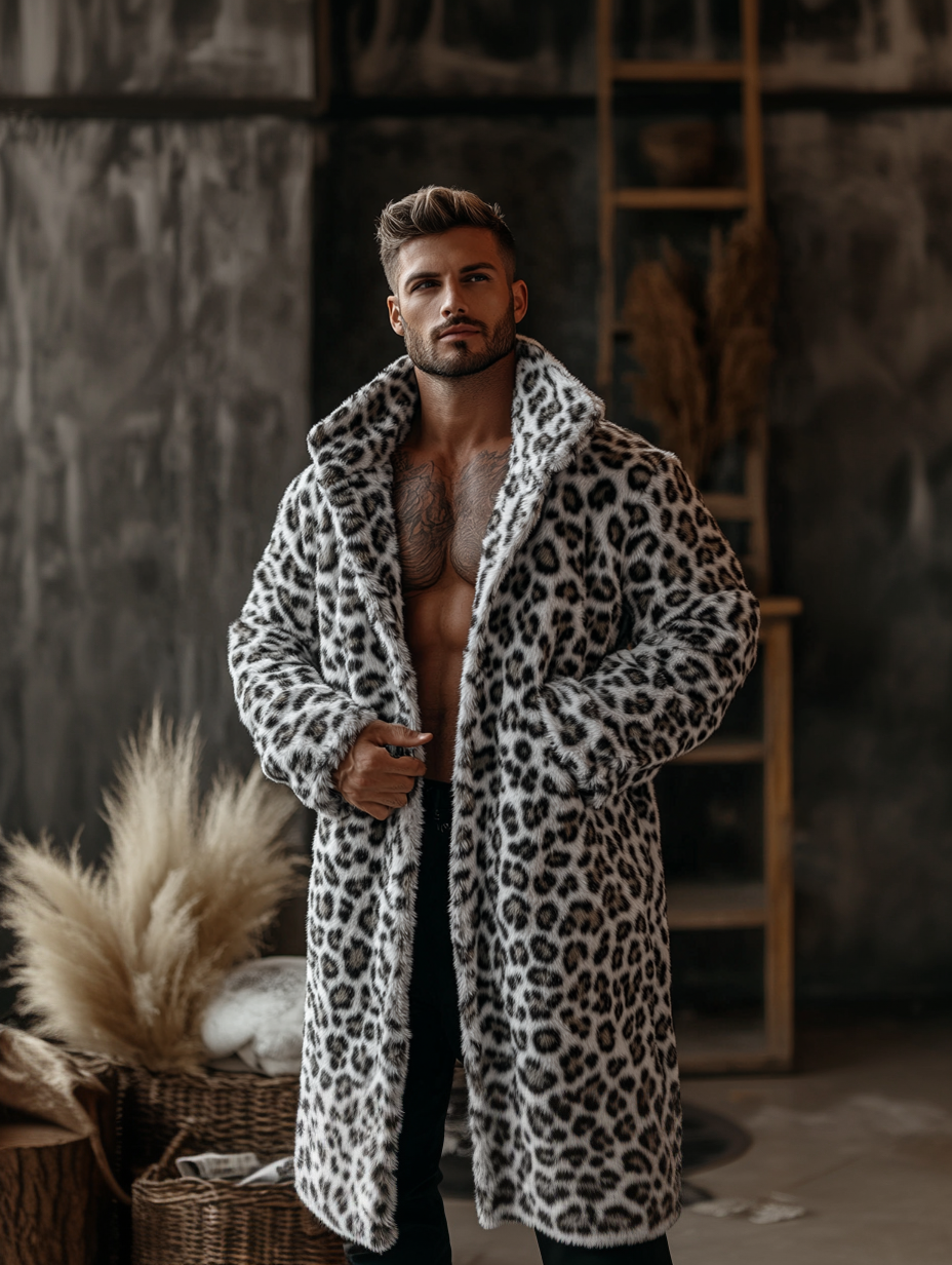 Lux Printed Classic Velvet Flano Sleep Coat