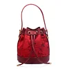 Stylish Red Women's Cross Shoulder Bucket Handbag