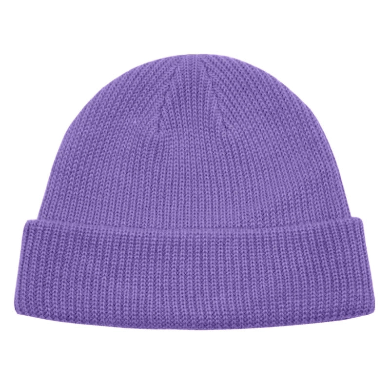 Unisex Minimalist Solid Color Eaveless Wool Cap