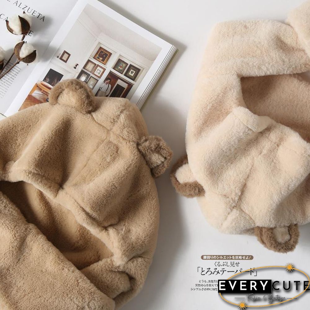 Cute Bear Ears Warm Hat Scarf