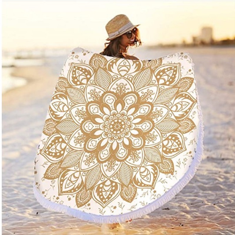 

Round beach towel Microfiber with tassels (custom 150 cm delivery time 3 d, 501 Original