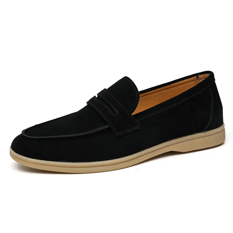 Colourp Colourp Shoes Men's Antipombe Men's Leather Shoes Soft Sole One Foot Pedal Lazy Casual Shoes Summer Versatile Fashion Shoes 8225-R