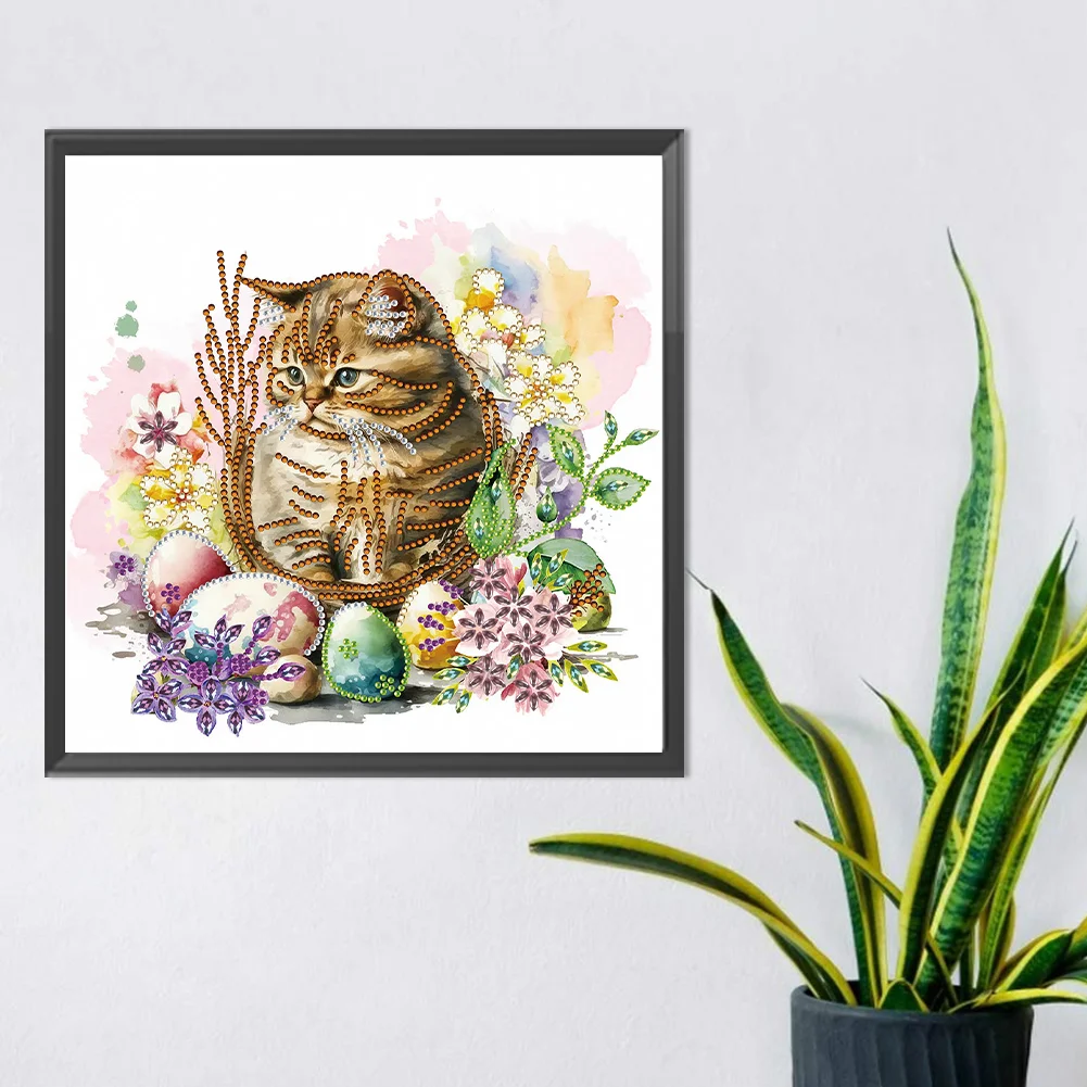 Special Shape Diamond Painting 30*30cm - Kittens In The Nest