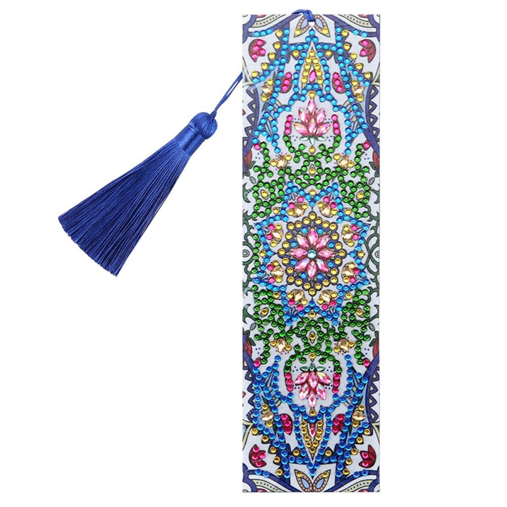 DIY Mandala Diamond Painting Student Leather Tassel Bookmark