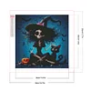 Diamond Painting -DIY Full Square Drill Halloween Skeleton Witch(35x35cm)