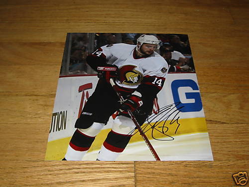 ANDREJ MESZAROS SIGNED OTTAWA SENATORS 8X10 Photo Poster painting COA