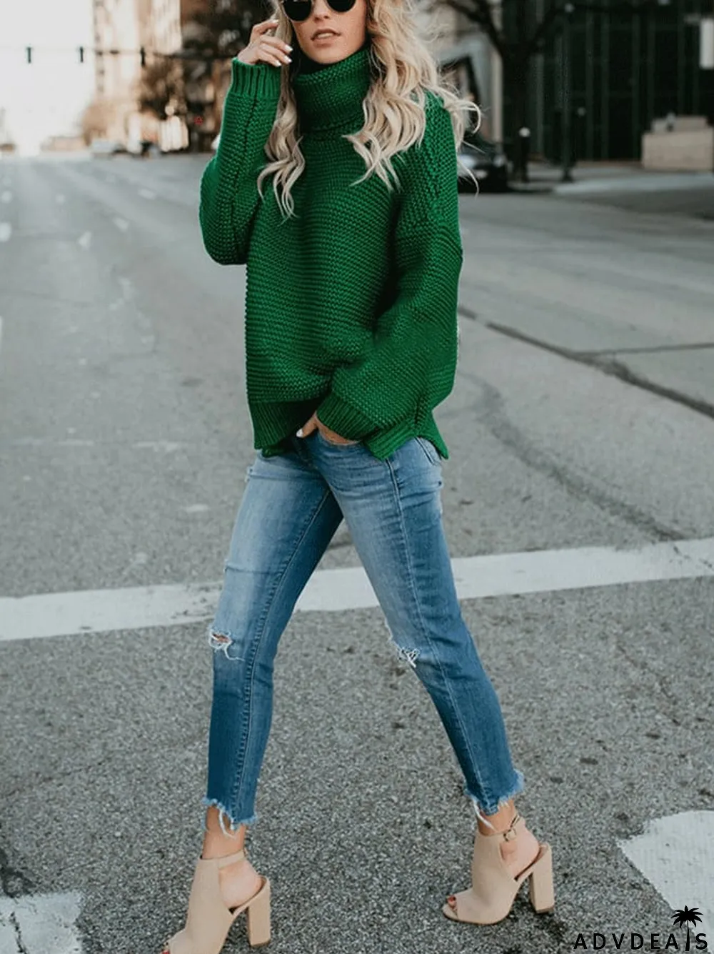 women's turtleneck casual sweater