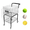 [US Local Warehouse] Foldable Tennis Cart Holds 350 Balls Sports Ball Hopper for Teaching & Court Use