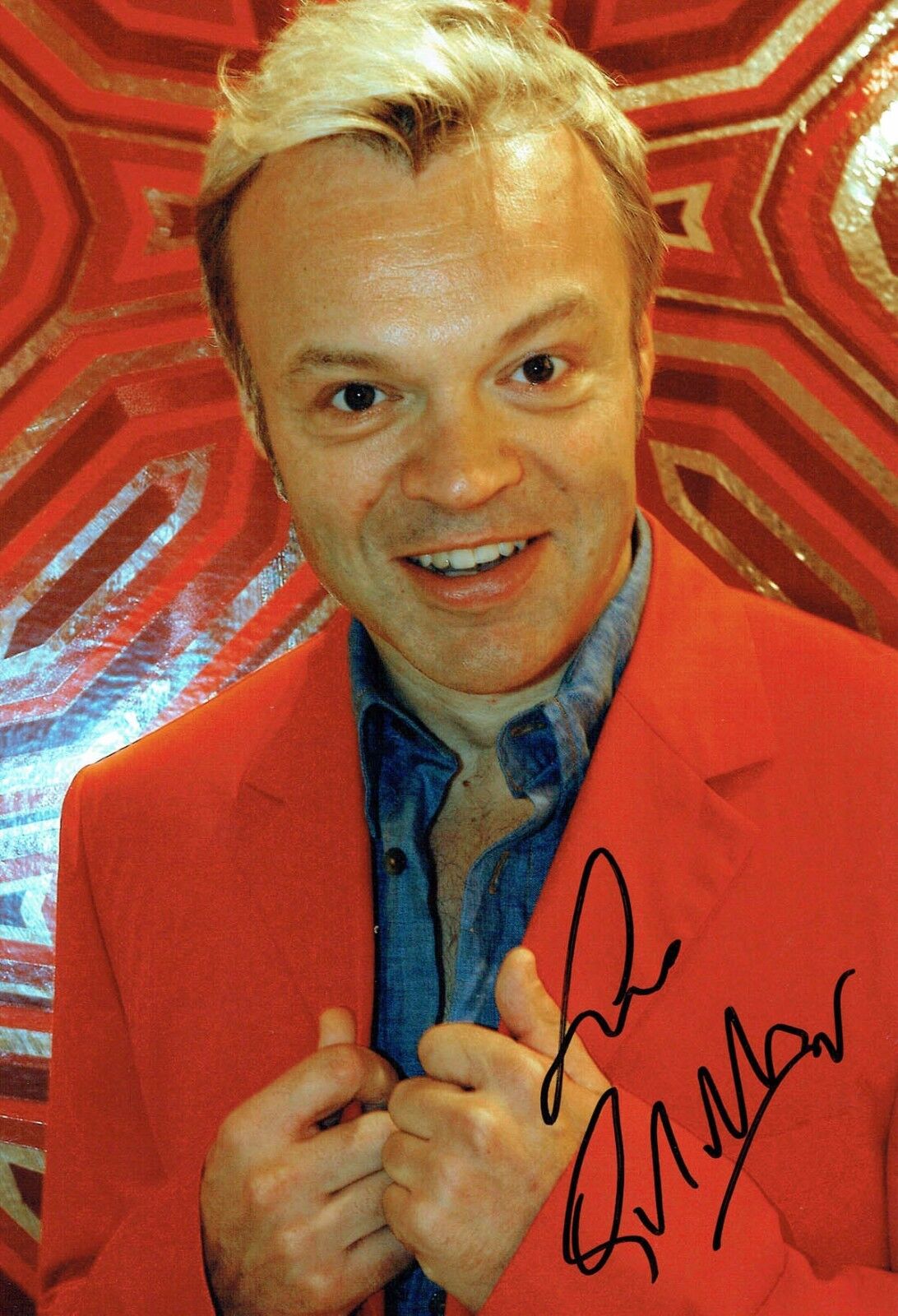 Graham NORTON SIGNED Autograph 12x8 Portrait Photo Poster painting AFTAL COA TV Radio Presenter