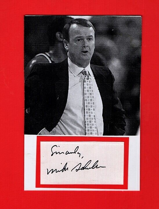 MIKE SCHULER-PORTLAND TRAILBLAZERS AUTOGRAPHED CUT W/ Photo Poster painting