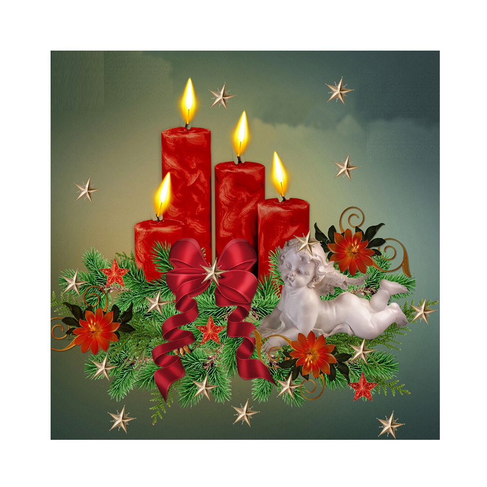 

Candle - Round Drill Diamond Painting - 30*30CM, 501 Original