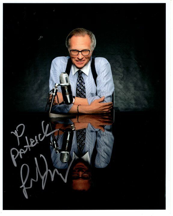 LARRY KING Autographed Signed Photo Poster paintinggraph - To Patrick