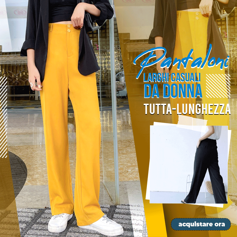 Pantaloni larghi casuali da donna