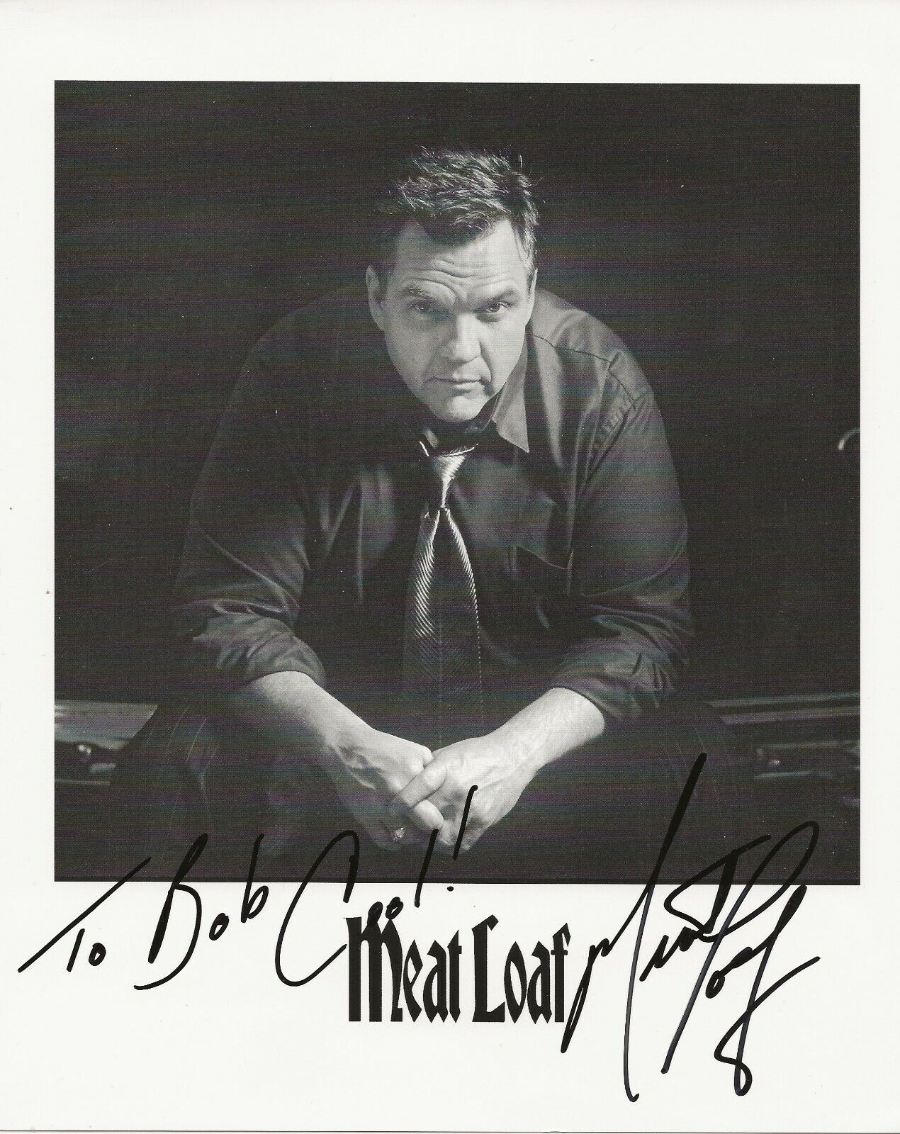 Meat Loaf musician REAL hand SIGNED Promo Photo Poster painting JSA COA Autographed