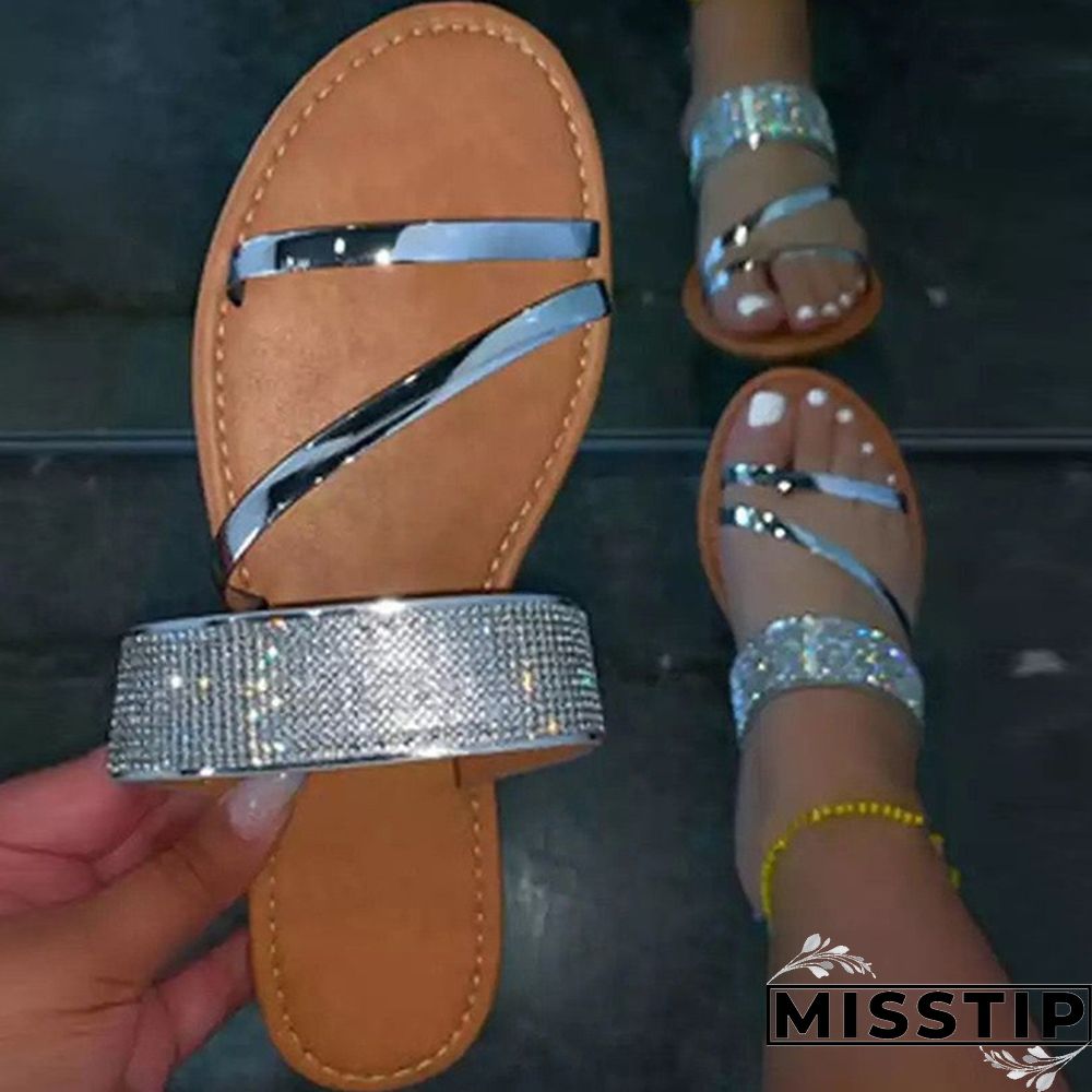 Gold Fashion Casual Patchwork Rhinestone Round Comfortable Out Door Shoes
