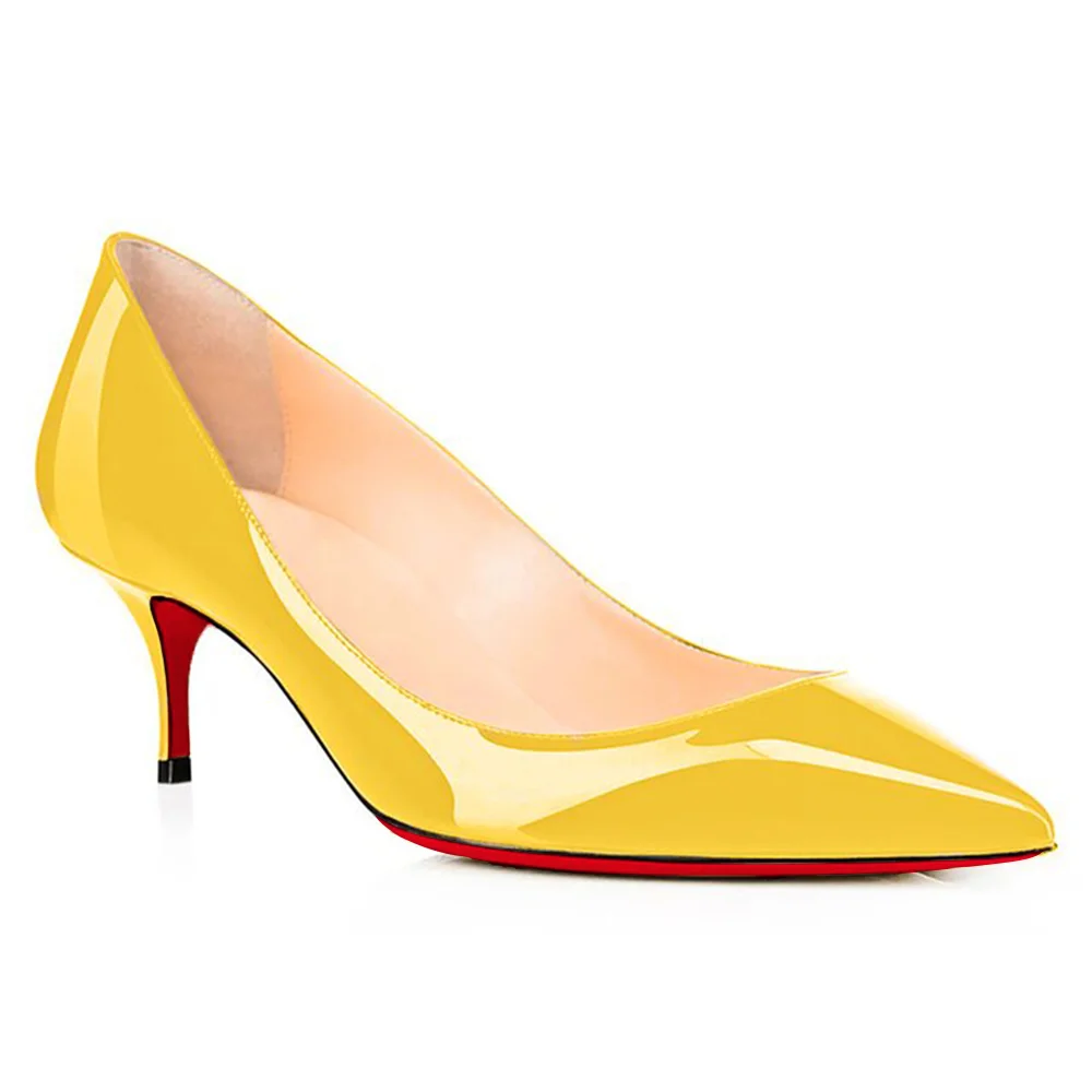 60mm Kitten Red Soles Summer Daily Pumps Patent-vocosishoes