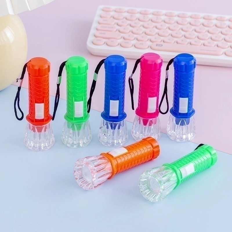 Children’s Mini Torch Transparent Outdoor Portable Lighting Luminous Small Flashlight Kindergarten Prizes Small Gift Toy