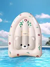Inflatable Kickboard with Handles Summer Surfing Board Children Water  (Bear)