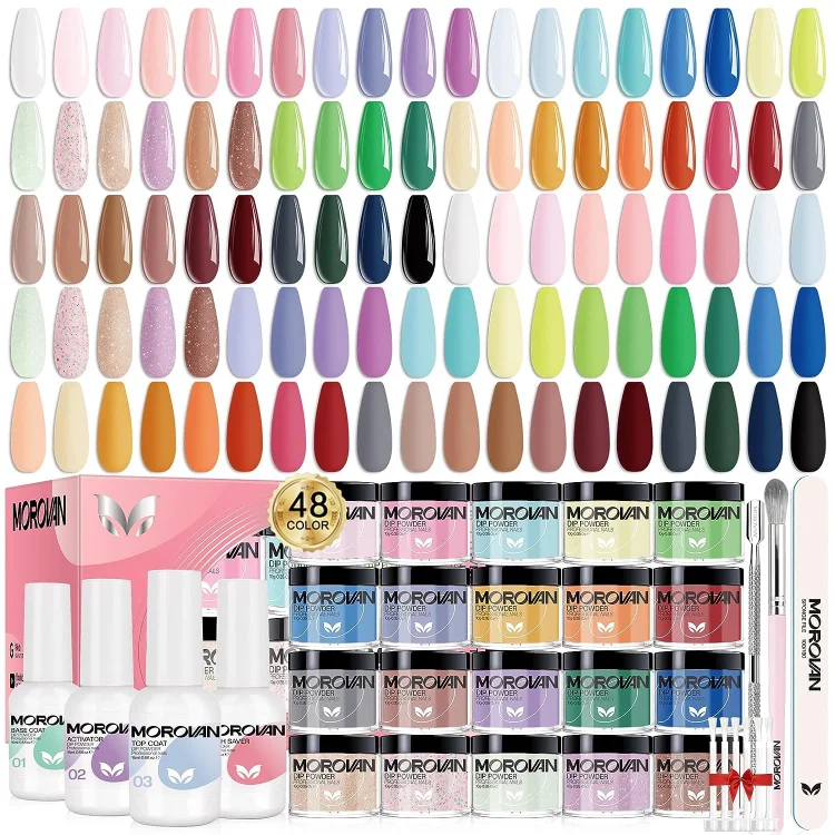 Full Colors - 48 Colors Nail Dip Powder Kit