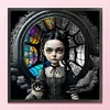 【Limited Stock Sale】Scary Big-Eyed Doll-14CT Stamped Cross Stitch 50*50cm/19.69*19.69in tapestrymarket