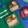 Stainless steel lunchbox in the shape of a backpack