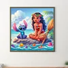 Stitch  Princess Moana-Full Round Diamond Painting 40*40CM