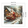 Santa Claus On A Sleigh-11CT Stamped Cross Stitch 45*45cm/17.72*17.72in