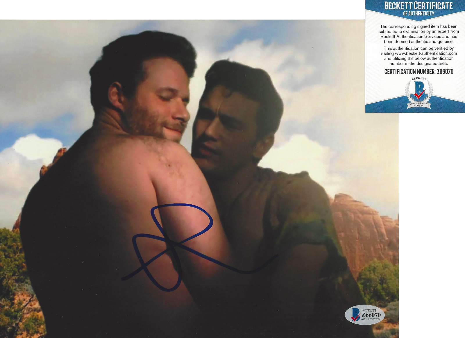 SETH ROGEN SIGNED 'THE INTERVIEW' 8x10 MOVIE Photo Poster painting B ACTOR BECKETT BAS COA