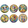 (US Only)6Pcs 2D/Flat DIY Animals Diamond Painting Fridge Magnets Kit for Art Crafts Gift