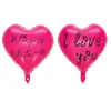 50PCS Valentine's Day I LOVE YOU English Chinese 18" Hearts Aluminum Film Balloons Ceremony Party Decor