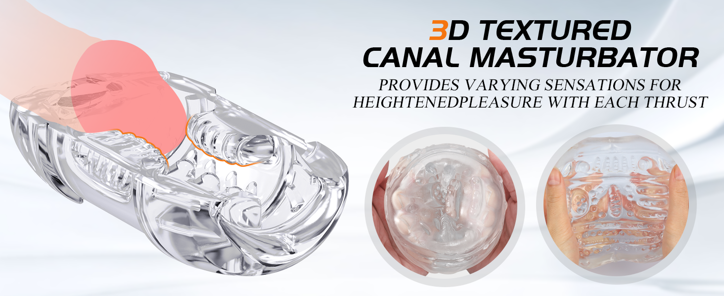 3D Textured Canal Masturbator