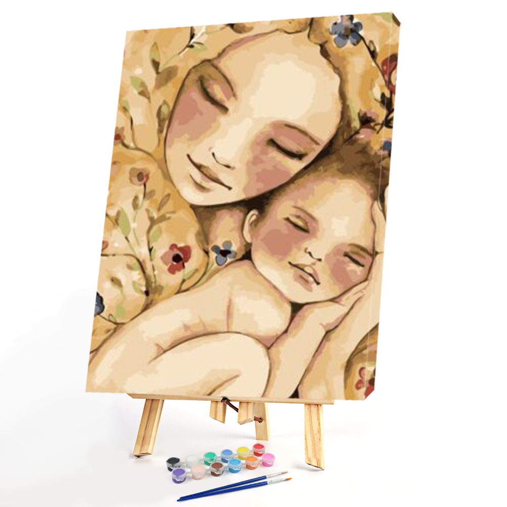 

40*50CM Paint By Numbers-Mother Child, 501 Original