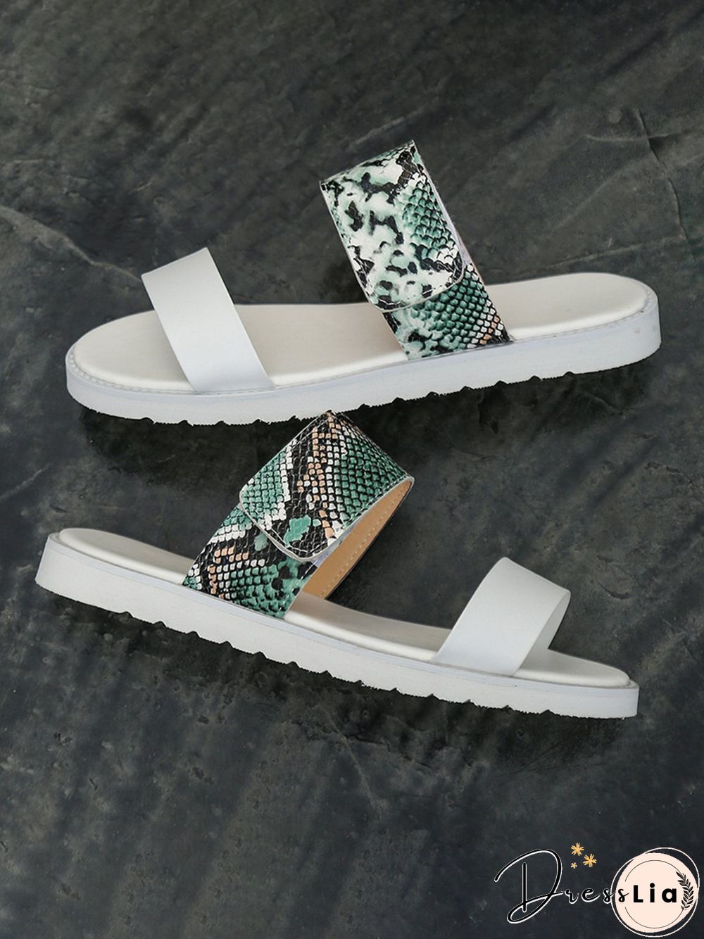 Leopard Print Snake Print Zebra Print Cow Print Strap Casual Slippers