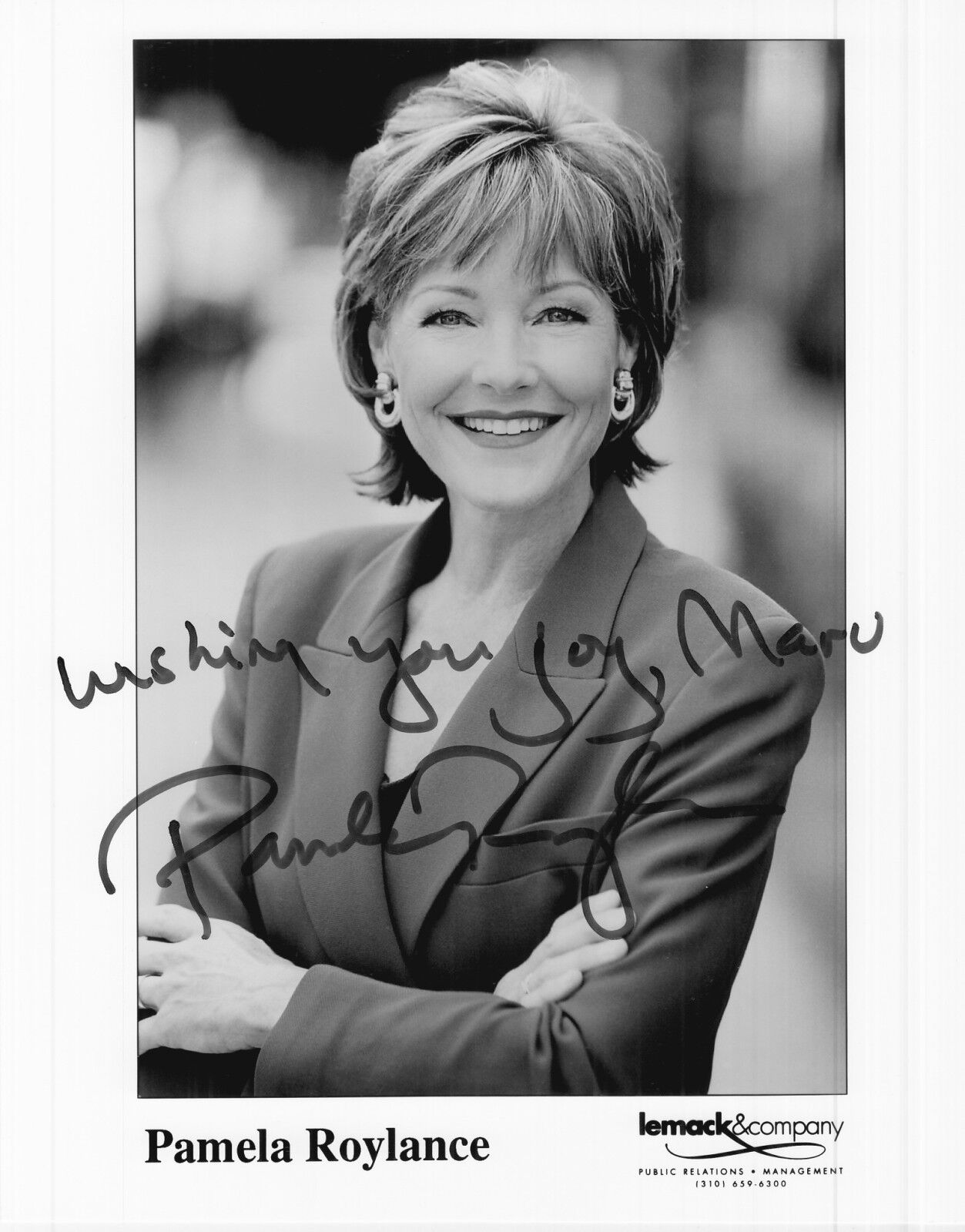 PAMELA ROYLANCE hand-signed BEAUTIFUL OUTDOOR CLOSEUP 8x10 w/ uacc rd COA