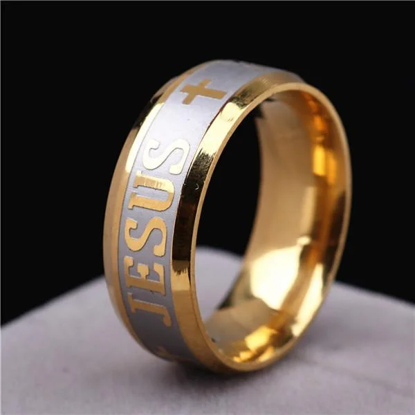 Gold Jesus Ring
