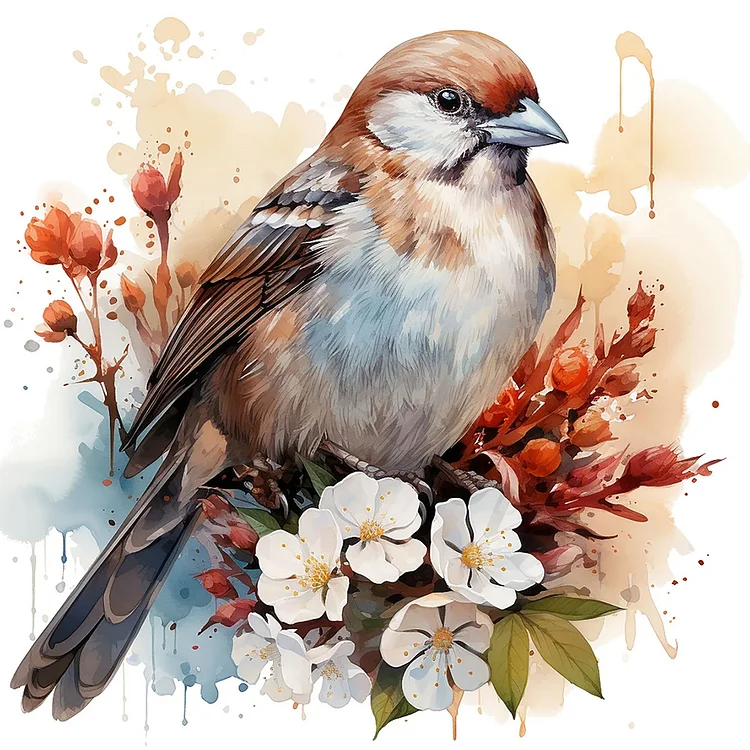 Birds 30*30CM (Canvas) Full Round Drill Diamond Painting gbfke